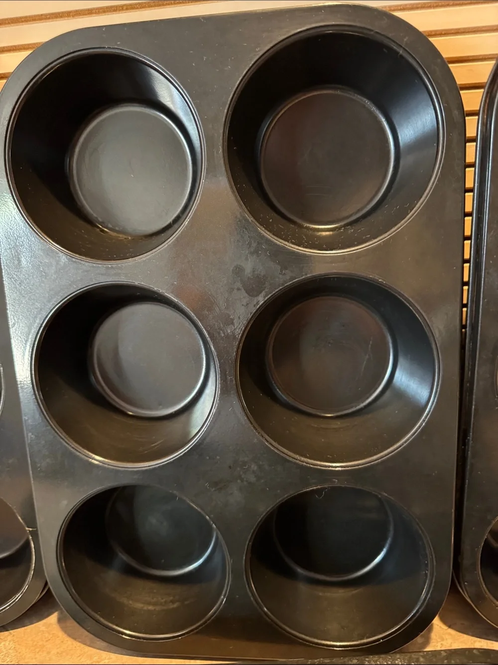 Non-Brand Black Nonstick Large Muffin Pan - Set of 4
